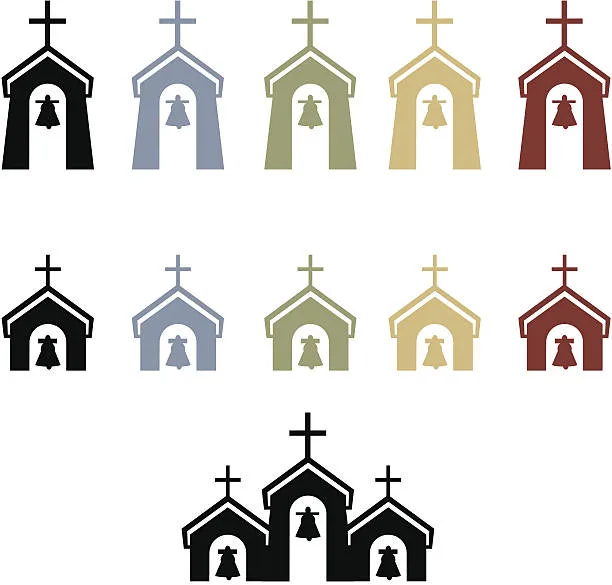 Two church steeples with five color options.